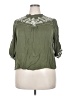 Democracy 100% Rayon Green 3/4 Sleeve Blouse Size 2X - photo 1