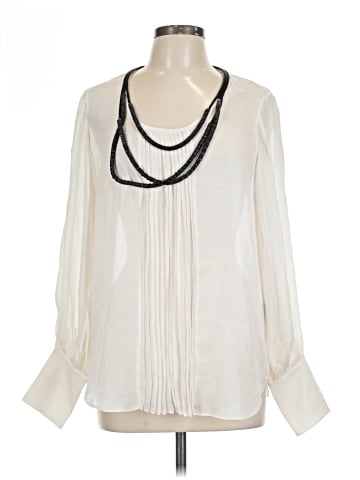 Elizabeth and James Long Sleeve Silk Top (view 1)