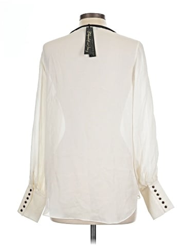 Elizabeth and James Long Sleeve Silk Top (view 2)