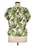 CeCe Tropical Green Short Sleeve Blouse Size XL - photo 2