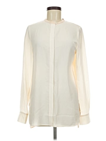 Vince. Long Sleeve Silk Top (view 1)