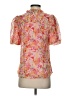 Hale Bob 100% Viscose Floral Pink Short Sleeve Blouse Size XS - photo 2