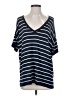 Moth Stripes Blue Short Sleeve T-Shirt Size S - photo 1