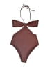 Zara Solid Brown One Piece Swimsuit Size S - photo 1