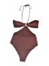 Zara Solid Brown One Piece Swimsuit Size S - photo 2