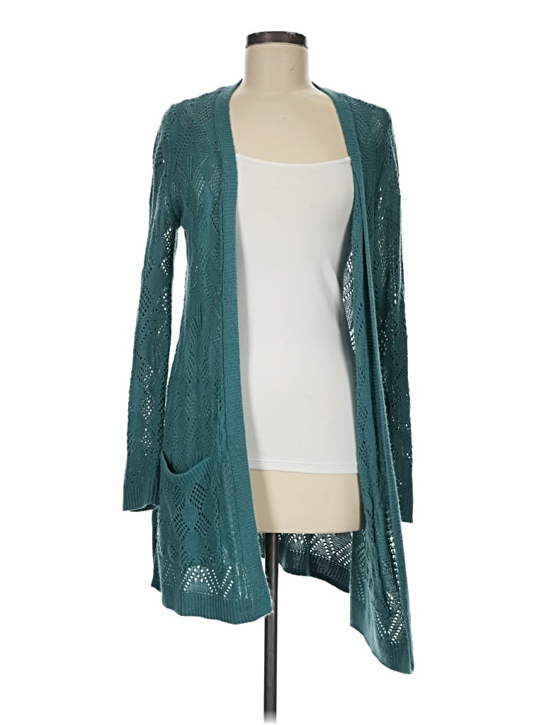 Pre-owned Market & Spruce Cardigan Sweater In Teal