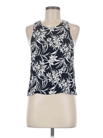 Madewell Crisscross-Back Sleeveless Top in Floral Cupro-Blend (view 1)