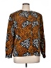Jordan 100% Polyester Animal Print Orange Long Sleeve Blouse Size 14 - photo 1