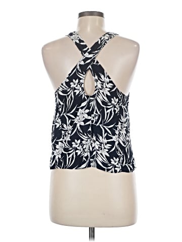 Madewell Crisscross-Back Sleeveless Top in Floral Cupro-Blend (view 2)