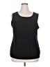 IMAN Black Sleeveless T-Shirt Size 2X - photo 1