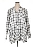 J.Jill 100% Cotton Plaid Silver Long Sleeve Button-Down Shirt Size XL - photo 1