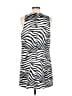 J.Crew Collection 100% Polyester Animal Print White Casual Dress Size M - photo 2