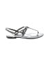 Tod's 100% Leather Silver Sandals Size EU 38 - photo 1