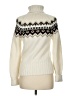 The Limited Chevron-herringbone Ivory Turtleneck Sweater Size M - photo 2