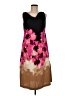 DKNY 100% Polyester Graphic Brown Casual Dress Size 6 (petite) - photo 1