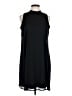 Annalee + Hope 100% Polyester Solid Black Casual Dress Size L - photo 1