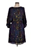 Tegan 100% Polyester Print Blue Casual Dress Size 12 - photo 1