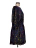 Tegan 100% Polyester Print Blue Casual Dress Size 12 - photo 4