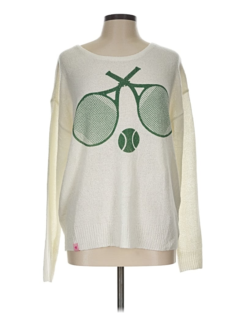 Pre-owned Simply Southern Pullover Sweater In Ivory