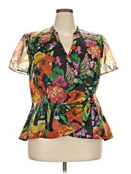 Alex Evenings Short Sleeve Blouse (view 1)