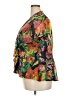 Alex Evenings 100% Polyester Floral Multi Color Green Short Sleeve Blouse Size 2X - photo 5