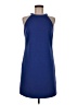 Ann Taylor Solid Blue Cocktail Dress Size 8 Petite - photo 1
