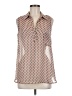 Pleione 100% Polyester Tan Pink Sleeveless Blouse Size M - photo 1