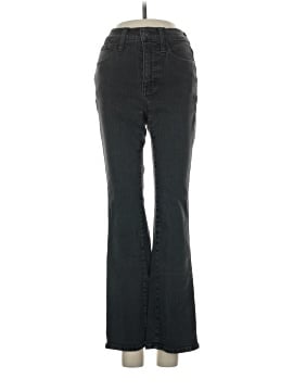 Madewell Kick Out Crop Jeans in Black Rinse Wash (view 1)