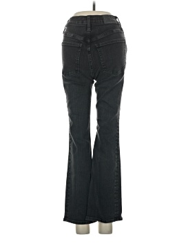 Madewell Kick Out Crop Jeans in Black Rinse Wash (view 2)
