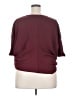 Express 100% Polyester Burgundy Short Sleeve Blouse Size 2X (estimated) - photo 2