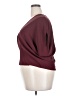 Express 100% Polyester Burgundy Short Sleeve Blouse Size 2X (estimated) - photo 5