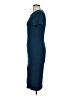 Bordeaux Solid Blue Casual Dress Size M - photo 5