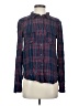 Paige 100% Viscose Plaid Blue Long Sleeve Button-Down Shirt Size S - photo 1