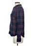 Paige 100% Viscose Plaid Blue Long Sleeve Button-Down Shirt Size S - photo 5