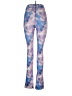 Audette Print Blue Active Pants Size S - photo 1