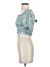 Paper Crane 100% Polyester Teal 3/4 Sleeve Blouse Size XS - photo 5