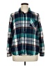 Natural Reflections 100% Cotton Plaid Teal Long Sleeve Button-Down Shirt Size XL - photo 1