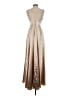 Azazie 100% Polyester Metallic Tan Cocktail Dress Size 2 - photo 2