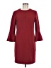 Tibi Solid Burgundy Casual Dress Size 6 - photo 1