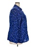 Kim Rogers Stars Blue Long Sleeve Blouse Size 2X - photo 4
