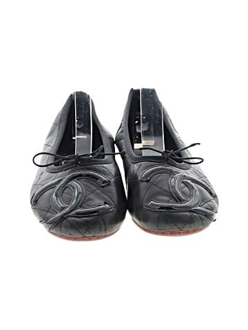 Chanel Leather Quilted Cambon Ballet Flats (view 2)