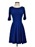 Express Solid Blue Casual Dress Size XS - photo 1