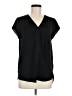 H&M 100% Polyester Black Short Sleeve Blouse Size 8 - photo 1