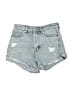 H&M 100% Cotton Blue Denim Shorts Size 6 - photo 1