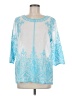 Chico's Blue 3/4 Sleeve Blouse Size Med (1) - photo 1