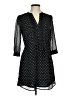 H&M 100% Polyester Polka Dots Black Casual Dress Size 8 - photo 1