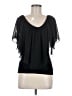Venus 100% Polyester Black Short Sleeve Blouse Size M - photo 1