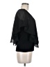 Venus 100% Polyester Black Short Sleeve Blouse Size M - photo 4