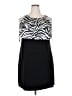 En Focus 100% Polyester Animal Print Black Cocktail Dress Size 18 - photo 1