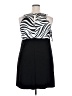 En Focus 100% Polyester Animal Print Black Cocktail Dress Size 18 - photo 2